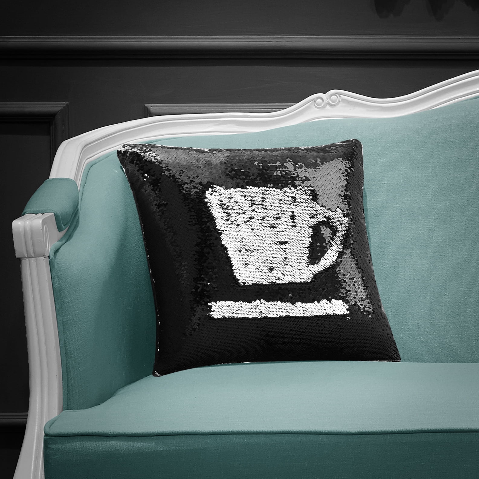 Mainstays Black Reversible Sequin Pillow