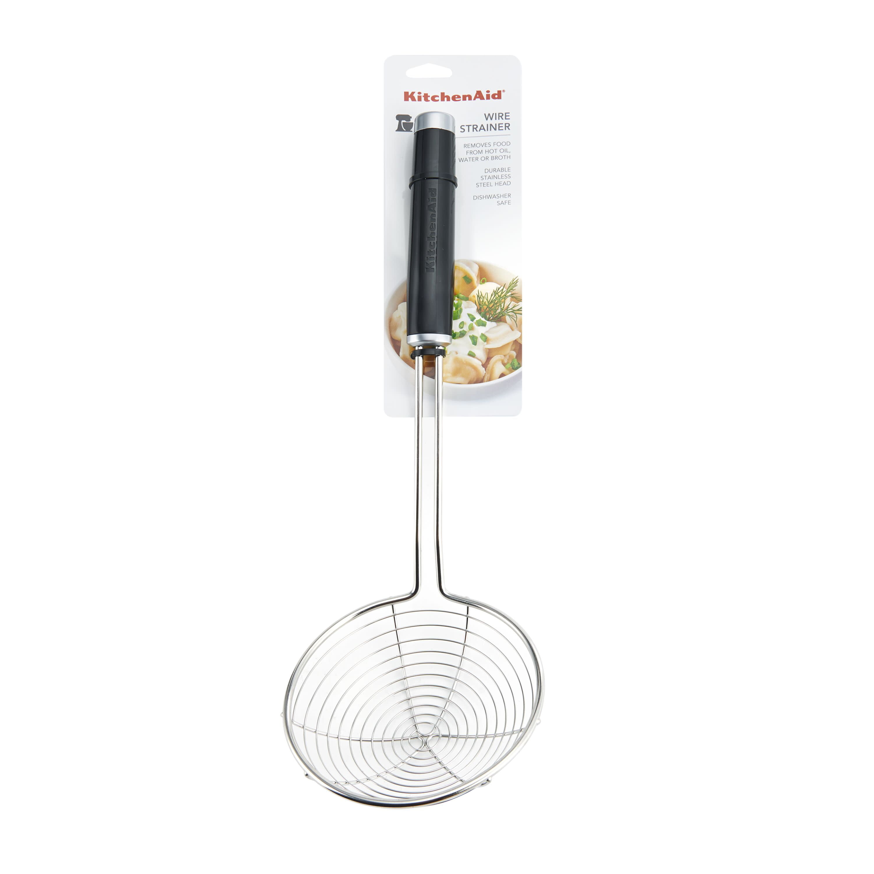 Wire strainer, stainless steel, 35.5 cm, Almond Cream - KitchenAid