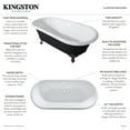 thumbnail image 6 of Aqua Eden VBTND663013NB0 66" Cast Iron Oval Double Ended Clawfoot Tub (No Faucet Drillings), White/Matte Black, 6 of 6