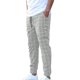 thumbnail image 2 of Pantalones largos para hombre, estilo casual, deportivo, a cuadros, con cintura elástica y bolsillos., 2 of 3