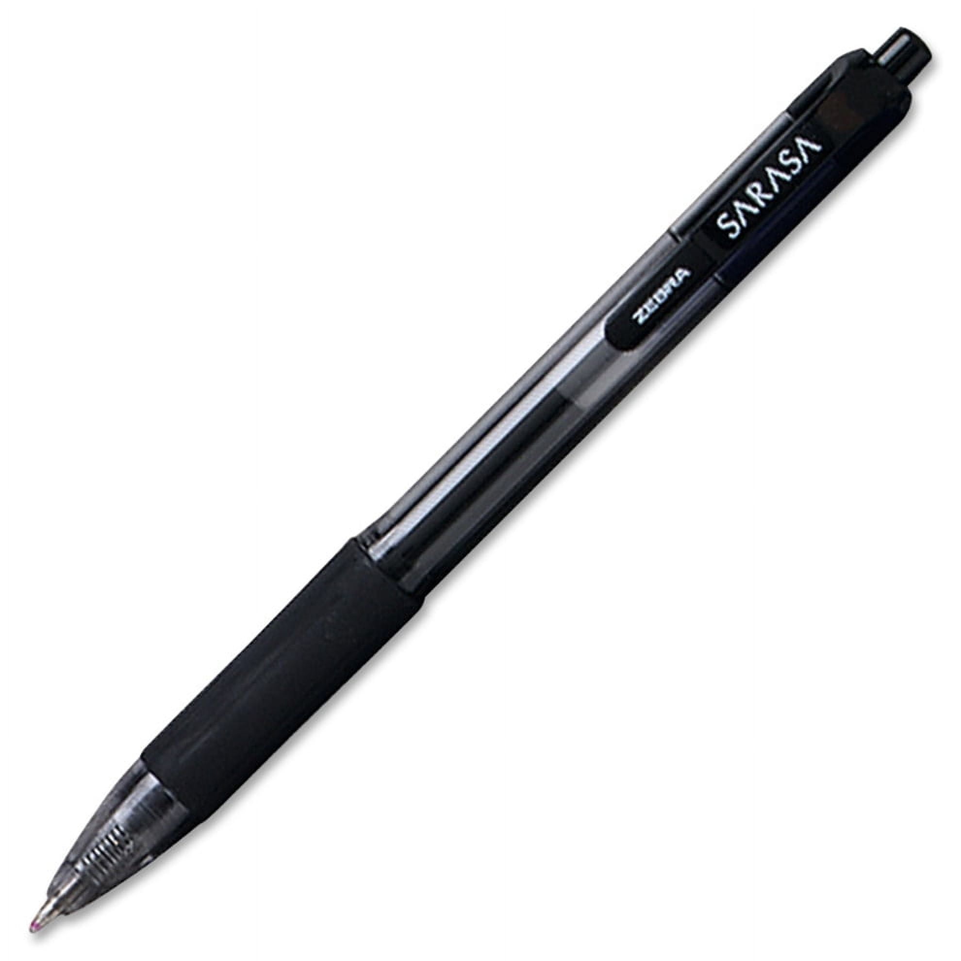 Zebra Sarasa Retractable Gel Pen Black Ink Bold Dozen 46610
