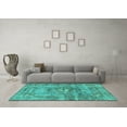 thumbnail image 3 of Ahgly Company Machine Washable Indoor Rectangle Persian Turquoise Blue Traditional Area Rugs, 2' x 5', 3 of 4