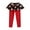 Christmas Red, variant on Actgleam Toddler Girls Leggings with Footless Cotton Ruffle Casual Pants,Black,1-6Years