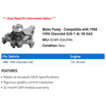thumbnail image 2 of Water Pump - Compatible with 1988 - 1996 Chevy G30 7.4L V8 GAS 1989 1990 1991 1992 1993 1994 1995, 2 of 2