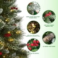 thumbnail image 3 of SUGIFT 6.5ft Pre-Lit Christmas Tree, Hinged Artificial Tree with 200 Lights, 3 of 7