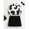 thumbnail image 3 of Seyurigaoka 2 Pcs Newborn Baby Girl Tanks Tops + Skirt, Cow Pattern Adjustable Waist Straps Summer Lovely Clothing, 3 of 9