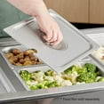 thumbnail image 2 of TrueCraftware- Half Size Slotted Stainless Steel Anti-Jamming Steam Pan Cover 24 Gauge- Notched Anti-Jam Steam Table Pan Lid Catering Metal Food Pan Cover for Restaurant Events Catering, 2 of 7