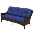 thumbnail image 7 of INTER HUT Stone Creek Patio 3-seat Wicker sofa with Blue Cushion, 7 of 7