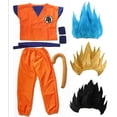 thumbnail image 3 of 2022 Halloween Navidad niño adulto Z ropa traje Goku Cosplay disfraces Top/pantalón/cinturón/cola/muñeca/peluca para disfraz de Purim, 3 of 5