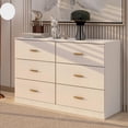 thumbnail image 2 of 6-Drawer Dresser for Bedroom,Modern Ample Storage Wide Chest of Drawers for Living Room,Hallway,White, 2 of 7
