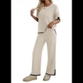 thumbnail image 2 of Pantalón de Punto de Corta, Talla XS, Color Albaricoque, 2 of 7