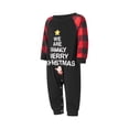 thumbnail image 4 of Christmas Pajamas for Family Long Sleeve Santa Tree Print Tops + Plaid Pants Set Winter Sleepwear, 4 of 10