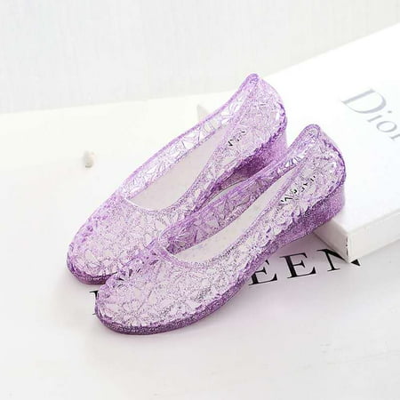 

2024 DREAMFIRE Fashion Women Sweet Fashion Bird‘s Nest Hole Shoes Plastic Crystal Sandals Flat Bottom Glitter Beach Shoe Clear Heels for Women