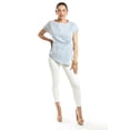 thumbnail image 5 of Blusa de corte asimetrico Roman Fashion /Juvenil, 5107 (Rayas azul marino) azul G, 5 of 5