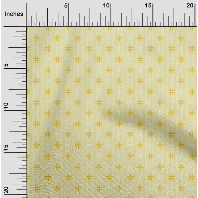 oneOone Tissu Polyester Lycra Imprimé Géométrique Hash & Stripe pour Couture BTY 56 Pouces de Large