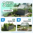 thumbnail image 4 of Quictent Raised Garden Bed with Cover, 4x3x2ft, Tall Metal Planter Box, Clear, 33.5 lbs, 4 of 10