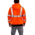 thumbnail image 2 of Tingley Rubber S78129 Class 3 Hooded Sweatshirt with Zipper, X-Large, Orange CA3, 2 of 3