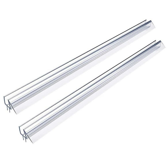 2-Pack Shower Door Bottom Seal - 20" Length - Glass Sweep Shower Doors