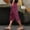 Dark Purple, variant on Women's Summer Lightweight Linen Solid Tie Waist Side Button Pocket Capri Pants Comfortable High Waisted Casual Cropped Pants For Women Stylish And Breathable Summer Pants for Women Casual Lightweight
