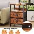 Furologee Nightstand with Charging Station, Side Table with USB Ports & Outlets, Night Stand