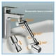 thumbnail image 4 of Extensor de grifo con rotación de 1440 grados | Boquilla con brazo mecánico universal | Rotación completa de 1080° | 2 modos de agua | Construcción de latón | Fácil instalación | Compatible con, 4 of 5