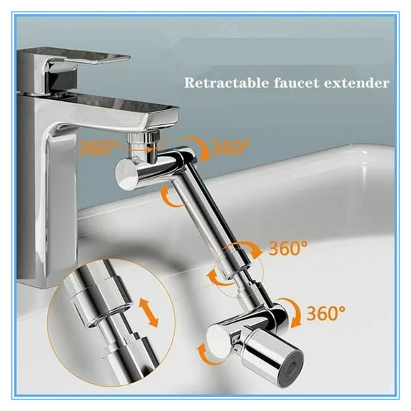 HBBKVI 1440 Degree Rotating Faucet Faucet Extender Mechanical Arm Nozzle