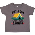 thumbnail image 3 of Inktastic Just a Girl Who Loves Camping Girls Toddler T-Shirt, 3 of 5