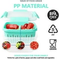 thumbnail image 2 of MesaSe Shopwithgreen Berry Keeper Box Containers  Berry Boxes Keep Fresh Produce Saver Food Storage Containers with Leak-proof Lids - Clear  50 oz (Green), 2 of 5
