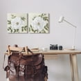 thumbnail image 2 of Stupell Industries Beautiful Classic Painted Flower With Green Leaves Paintings Gallery-Wrapped Canvas Print Wall Art Set of 2, 24x24, by Sally Swatland, 2 of 5