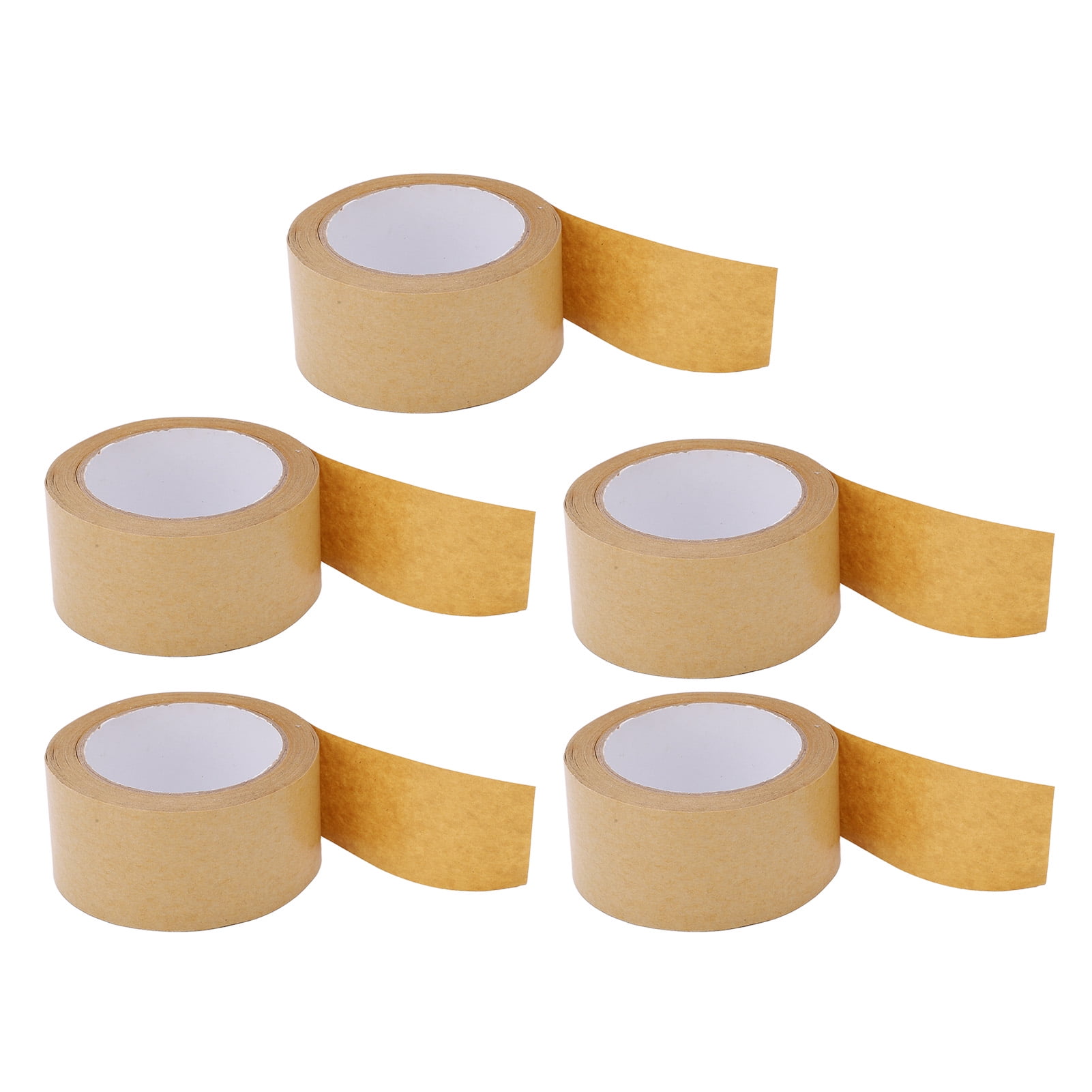 NFTIGB 5PCS Kraft Paper Tape 1.97 Inches / 50mm Wide 30m Long Degradable Gummed Packing Tape, Self Adhesive Water-Free Sealing Tape