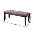 thumbnail image 6 of Newboti Furniture Linon Tufted Bench, Fabric, Brown 75619, 6 of 6