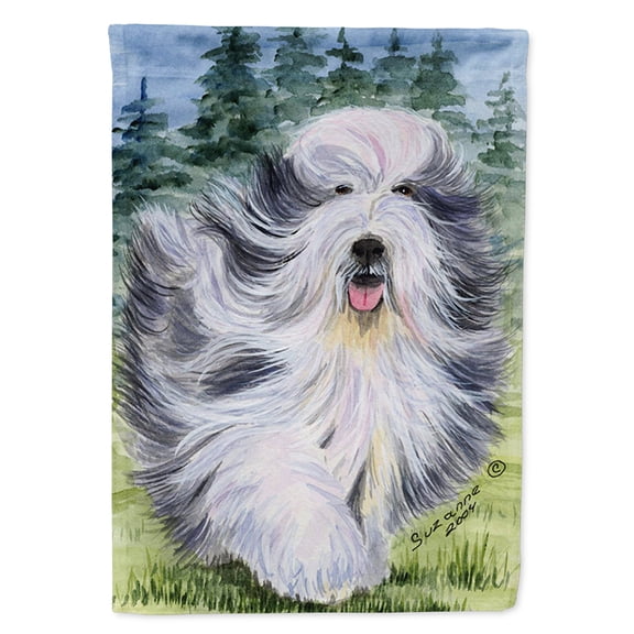 Bearded Collie Flag Canvas House Size