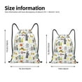 thumbnail image 3 of Hirioo New York Print Drawstring Backpack Bag Sport Versatile Sports Backpack for Gym, Travel, Swimming, Beach, 3 of 9