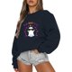 thumbnail image 1 of Gibobby Sudadera de mujer Sudadera de Cuello Redondo Sudadera de algodón para Mujer Sudadera Ligera Sudadera para Mujer(Negro,CH), 1 of 4