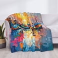 thumbnail image 4 of Throw Blanket for Couch - Colorful Fishing Boats Soft Comfy Lightweight Cozy Warm Throw Blanket, Fuzzy Plush Flannel Blanket & Throws for Sofa and Bed All Season, 4 of 8