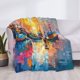thumbnail image 3 of Fotbe Colorful Fishing Boats Manta de Franela con Estampado, Manta Ultrasuave para Cama, Sofá, Auto, Hipoalergénica y Antibolitas-50"x40", 3 of 6