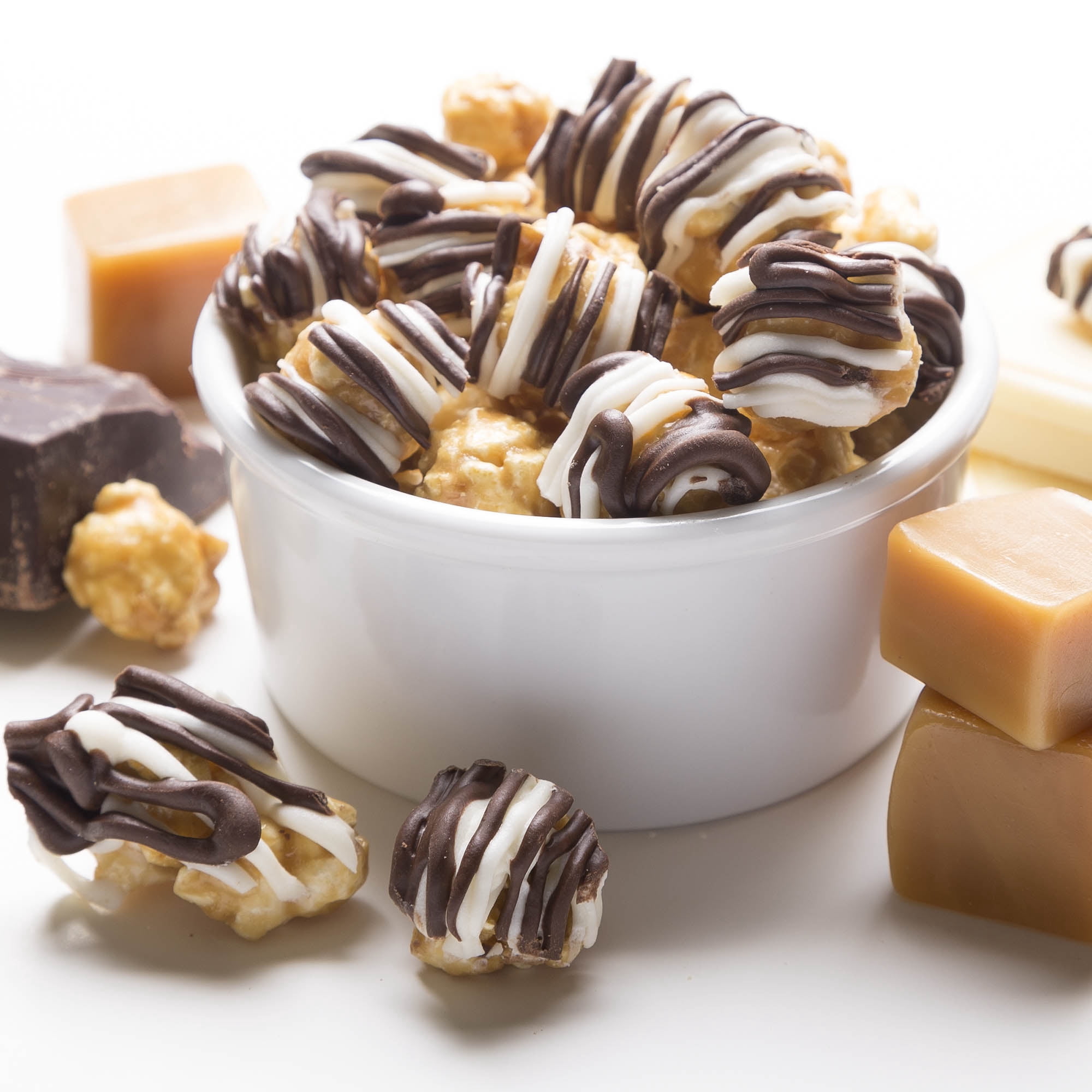 (2 pack) Popcornopolis Zebra Popcorn Chocolate, 11 oz. Gift Cone