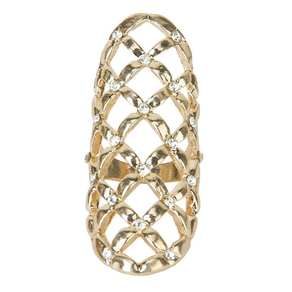 IBASETOY Goth Accessories for Women Hollow Finger Ring Punk Style 1Pack