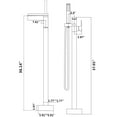 thumbnail image 6 of JERFIT 37" Freestanding Floor Mount Tub Filler with Hand Shower, Brushed Nickel Waterfall Bath Faucet for Modern Bathroom, 6 of 6