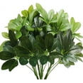 thumbnail image 1 of Zhuge 4 piezas de plantas artificiales, arbustos de seda falsos, hojas de plantas verdes artificiales, decoración central, decoración para colgar en la pared, verde, 1 of 5
