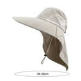 thumbnail image 5 of sunsanly Men Outdoor Hat with Neck Cover Large Brim Hollow Mesh Windproof Chin Strap Anti-UV Sunscreen Great Breathability Camping Fishing Travel Cap, 5 of 8