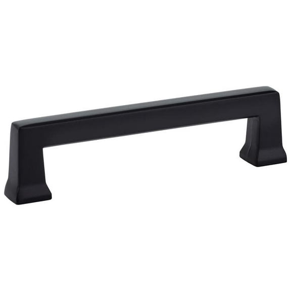 Emtek 86425US19 4 in. Alexander Cabinet Pull, Flat Black