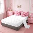 thumbnail image 3 of Erosebridal Girls Pink Bowknot 7-Piece Twin Bedding Sets,Kids Geometric Grid Printed Bedding Comforter Set,Reversible, 3 of 7