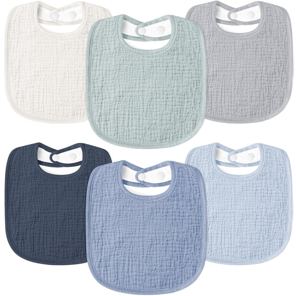 Baberos bandana ajustables de muselina para bebé Susurration, 6 unidades