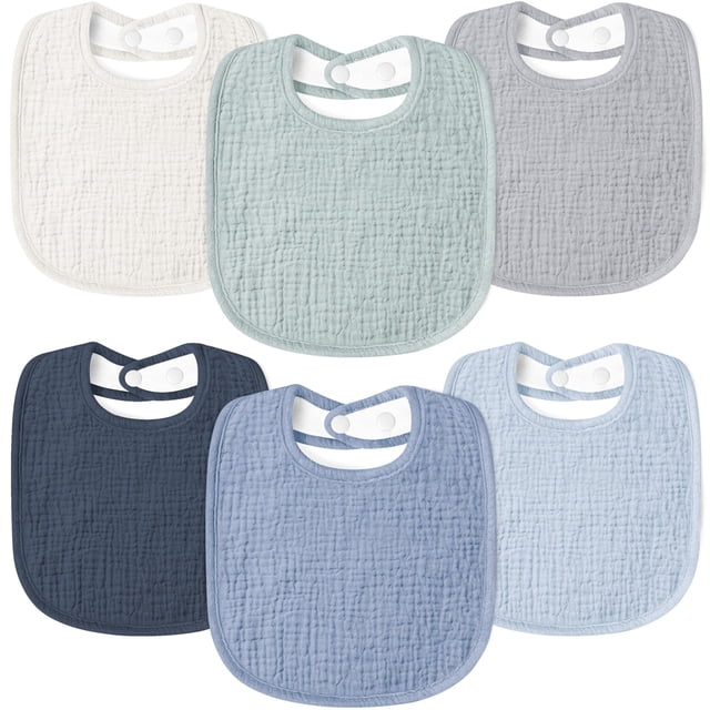 Baberos bandana ajustables de muselina para bebé Susurration, 6 unidades