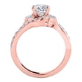 thumbnail image 6 of Mauli Jewels 1.25 Ct Halo Diamond Engagement Rings for Women 4-Prong, 14K Solid Rose Gold, 6 of 8