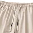 thumbnail image 6 of vdgthytj Mens Athletic Pants Elastic Drawstring Waist Wide Leg Baggy Breathable Running Gym Sport Trousers with Pockets(X-Large,Khaki), 6 of 7