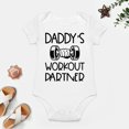thumbnail image 4 of Daddy's Future Lifting Partner - Baby Clothes - Funny Newborn Bodysuit Outfits for Boys And Girls White-style-1 9months, 4 of 7