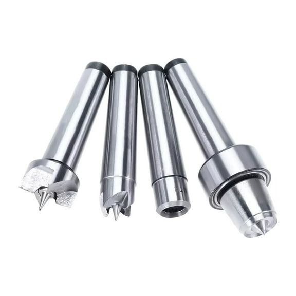 TAPDRA Wood Lathe Live Center MT2 Set 4 High Carbon Steel Turning Tool Drilling 60 Degree Accurate High Quality