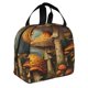 thumbnail image 2 of Easygdp Vintage Cloud Mushroom Bolsa Térmica Premium - Tela Oxford Impermeable, Gran Capacidad, Bolsillo Frontal, Unisex para Trabajo, Escuela, Actividades al Aire Libre y Picnics, 2 of 8
